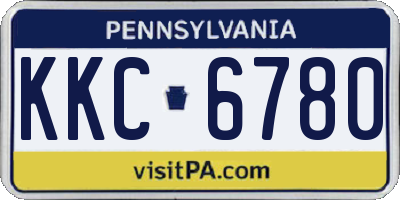 PA license plate KKC6780