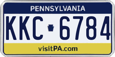 PA license plate KKC6784