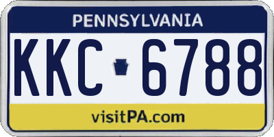 PA license plate KKC6788