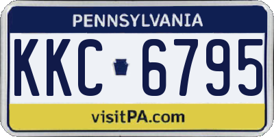 PA license plate KKC6795