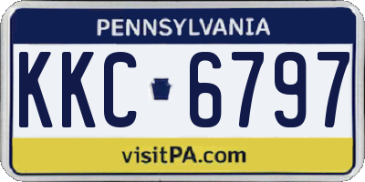 PA license plate KKC6797