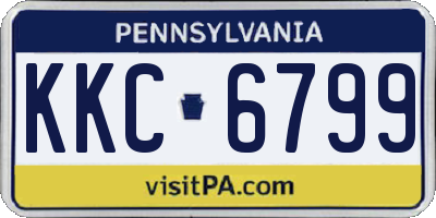 PA license plate KKC6799