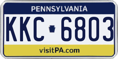 PA license plate KKC6803