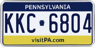 PA license plate KKC6804