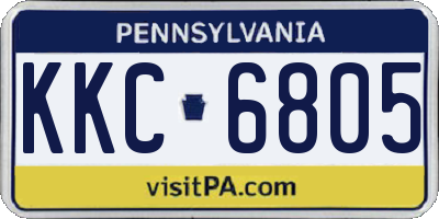 PA license plate KKC6805