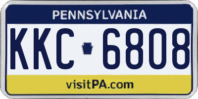 PA license plate KKC6808