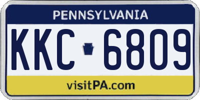 PA license plate KKC6809