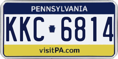 PA license plate KKC6814