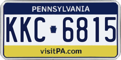 PA license plate KKC6815