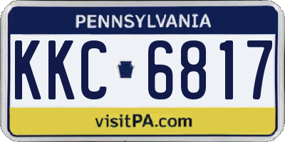 PA license plate KKC6817
