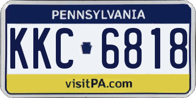 PA license plate KKC6818
