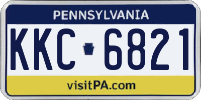 PA license plate KKC6821