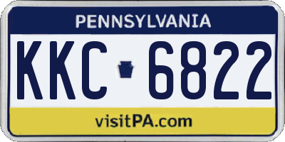PA license plate KKC6822