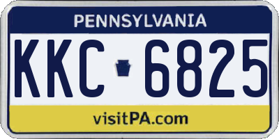 PA license plate KKC6825