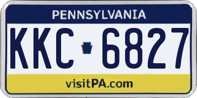 PA license plate KKC6827