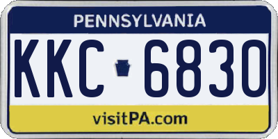 PA license plate KKC6830