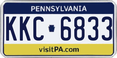 PA license plate KKC6833