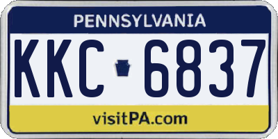 PA license plate KKC6837