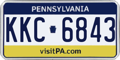 PA license plate KKC6843