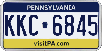 PA license plate KKC6845