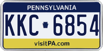 PA license plate KKC6854