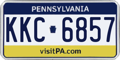 PA license plate KKC6857