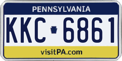 PA license plate KKC6861