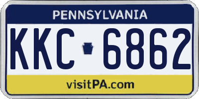 PA license plate KKC6862
