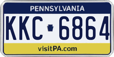 PA license plate KKC6864