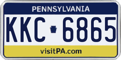 PA license plate KKC6865