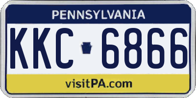 PA license plate KKC6866
