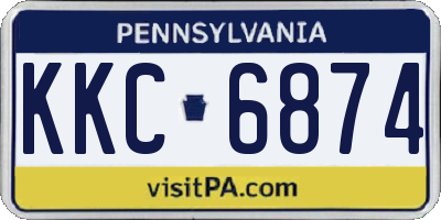 PA license plate KKC6874