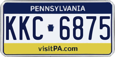 PA license plate KKC6875