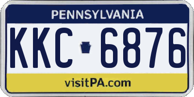 PA license plate KKC6876