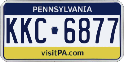 PA license plate KKC6877