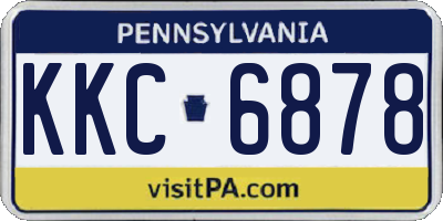 PA license plate KKC6878