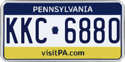 PA license plate KKC6880