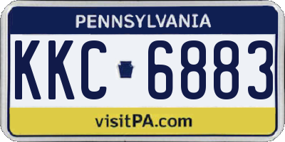 PA license plate KKC6883