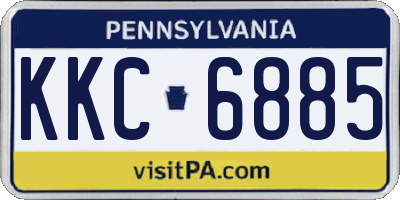PA license plate KKC6885