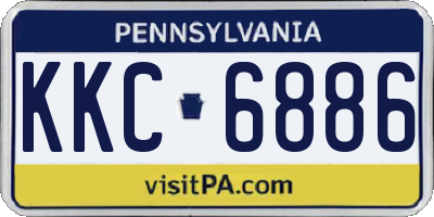 PA license plate KKC6886