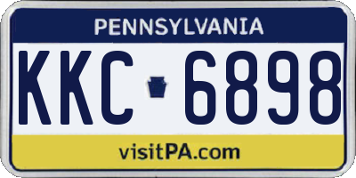 PA license plate KKC6898