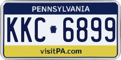 PA license plate KKC6899