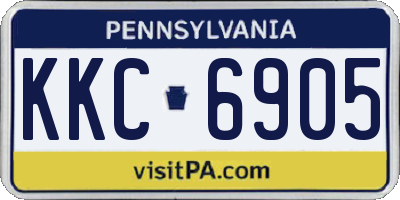 PA license plate KKC6905