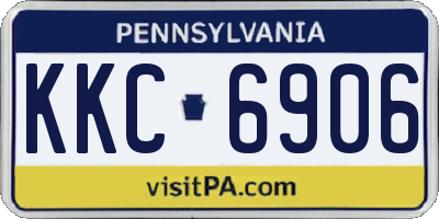 PA license plate KKC6906