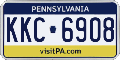 PA license plate KKC6908
