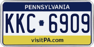 PA license plate KKC6909