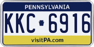 PA license plate KKC6916