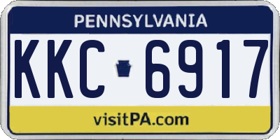 PA license plate KKC6917