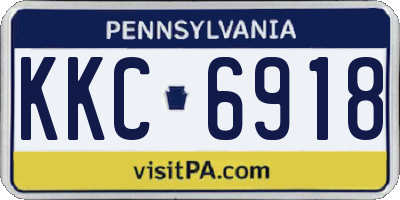 PA license plate KKC6918
