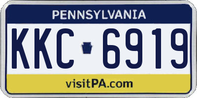 PA license plate KKC6919